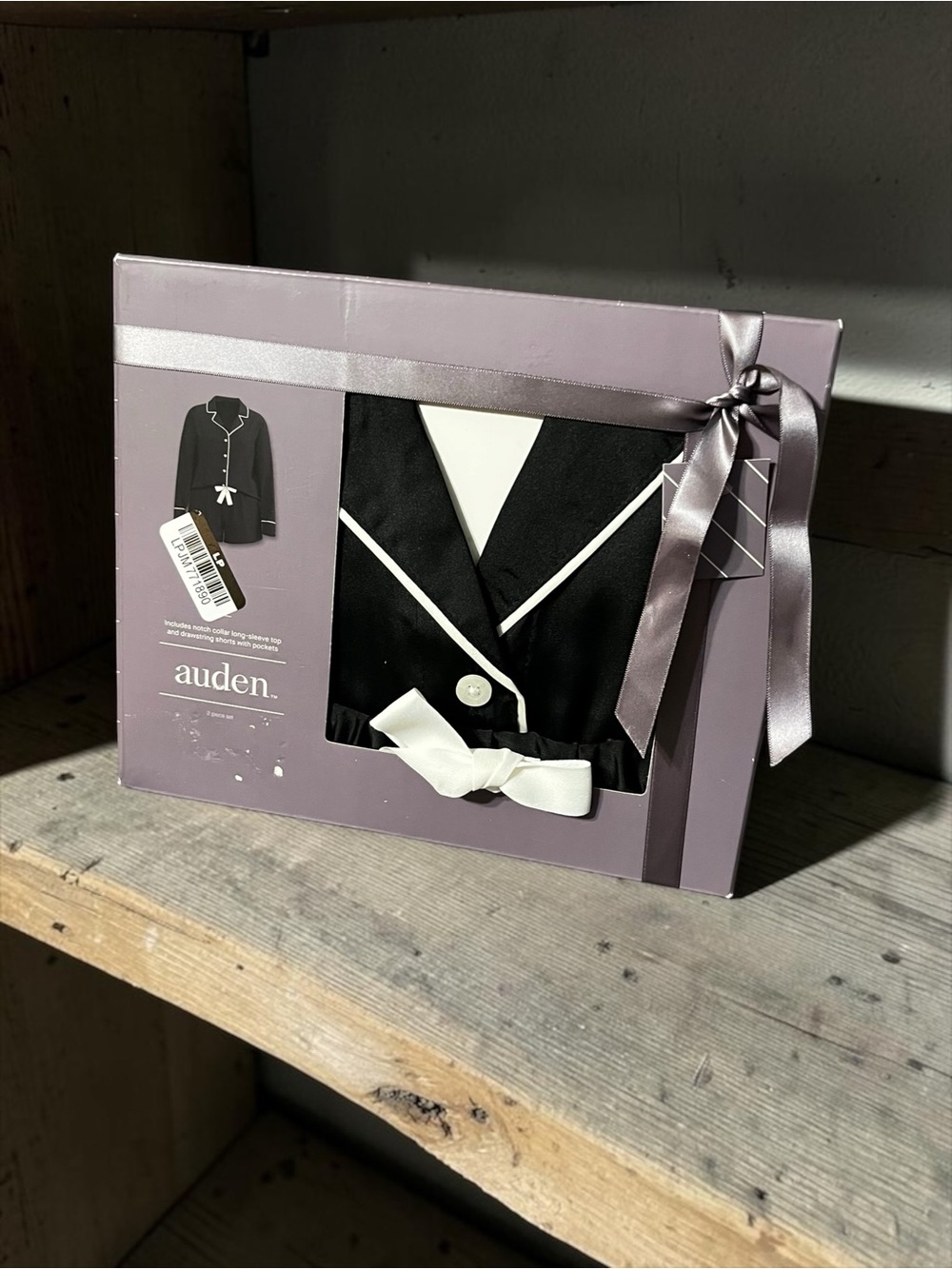 Auden Black and White Trimmed Pajama Gift Set